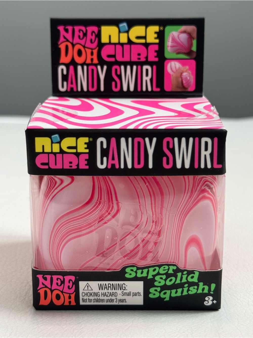 NeeDoh Candy Swirl RARE Nice Cube Authentic Squishy Christmas Fidget SHIPS TODAY
